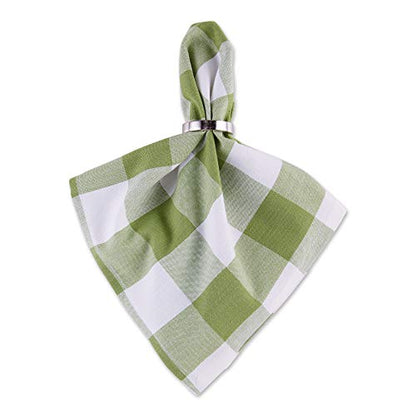 DII Buffalo Check Collection, Classic Farmhouse Cloth Napkin Set, 20x20, Antique Green, 6 Piece - color: Antique Green, size: 20" x 20" (Set of 6)