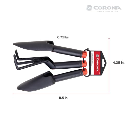 Corona Tools 3-Piece Garden Hand Tools Set - color: Black Plastic