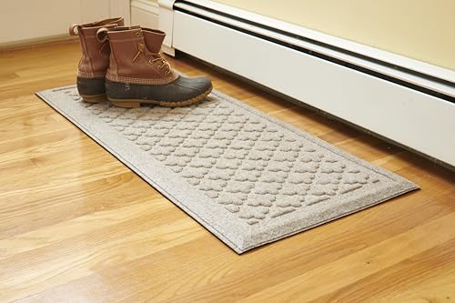 Artisan Entry Indoor Mats for Entryway, Durable & Easy to Clean Tray for Boots, Anti-Slip & Water-Resistant for Front Room, Made in The USA, 15" x 36", Taupe, by Mats Inc. - color: Boot Tray - Taupe, size: 15" x 36"