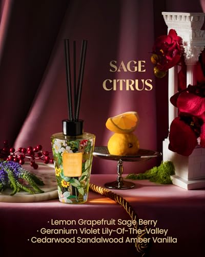 M&SENSE Reed Diffuser Set, Sage Citrus, 8.79 oz Natural Essential Oil | Non-Toxic Organic, Long-Lasting Fragrance, Ideal for Home Office, Bedroom, Gifts for Women - color: Citrus Sage