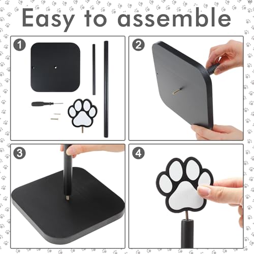 Leinuosen Dog's Paw Paper Towel Holder Farmhouse Dog's Paw Wooden Paper Towel Holder Black Funny Bathroom Countertop Accessories Kitchen Roll Stand Organizer Standing Apartment Decor Housewarming Gift - style: Dog Paws