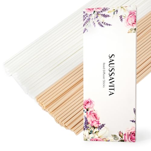 11 inch Diffuser Sticks 100 Pack, Diffuser Reeds Sticks Refill for Home and Bathroom, Diffuser Reeds Sticks for Scented Diffuser Nude&White - color: Nude&white