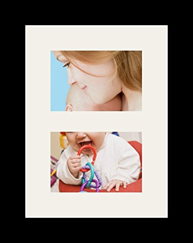 ArtToFrames Collage Photo Frame Single Mat with 2-3.5x5 Openings and Satin Black Frame. - color: 2 - 3.5x5 - (2366)
