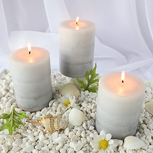 CRYSTAL CLUB Scented Pillar Candles, Aromatherapy Creamy Coconut Candles | Clean Burning and Dripless Heritage Fragrance Candle, Tall 3x4 Inch Candles for Summer Home Party Décor - size: 3"X4", style: Creamy Coconut