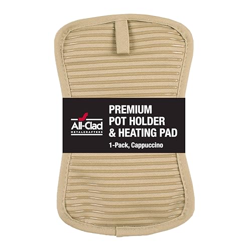 All-Clad Premium Pot Holder & Hot Pad: Heat Resistant to 500 Degrees - 100% Cotton, 10"x6.25" Hot Pad for Kitchen and Barbeque, (1-Pack), Cappuccino - color: Cappuccino, size: 1 Pack