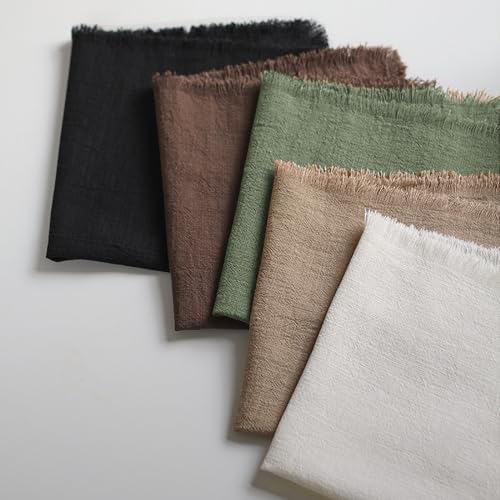 Handmade Cloth Napkins 100% Cotton Napkins with Fringe，Delicate Handmade Cloth Napkins for Dinners, Parties, Weddings and More，18 x 18 Inch Set of 4 - Sage Green - color: Sage Green