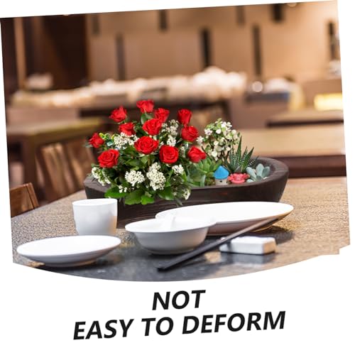 Healifty Rustic Wooden Decorative Bowl for Table Centerpiece Cozy Farmhouse Style