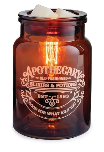 Candle Warmers ETC. Vintage Bulb Illumination Fragrance Warmer- Light-Up Warmer for Warming Scented Candle Wax Melts and Tarts to Freshen Room, Apothecary - size: Apothecary