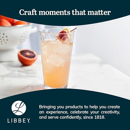 Libbey Reno Tumbler Drinking Glasses, Polka Dot Pattern Tall Glass Tumbler Set of 8, Compact, Fun Glass Cups Set for Everyday Use, Casual Parties - color: Reno