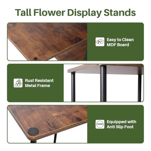 Plant Stand Indoor, Large Tiered Plant Shelf for Mutiple Pots | 3 Tiers Ladder Wood Plants Holder, Tall Flower Display Stands for Outdoor Patio, Living Room, Balcony, Garden