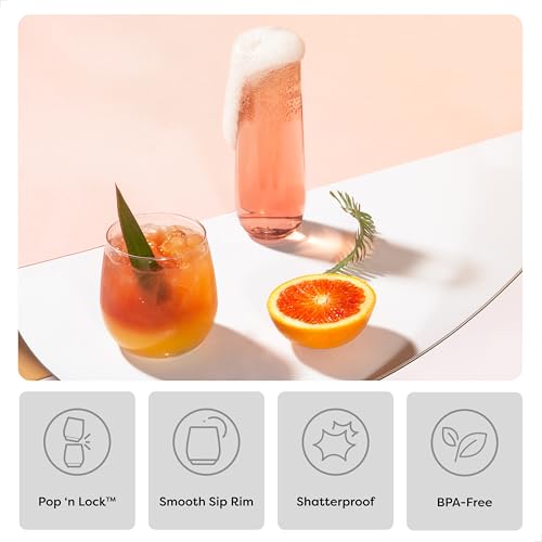 TOSSWARE POP Gold Rim 9oz Flute Set of 48, Premium Quality, Recyclable, Unbreakable & Crystal Clear Plastic Champagne Glasses - size: Set of 48
