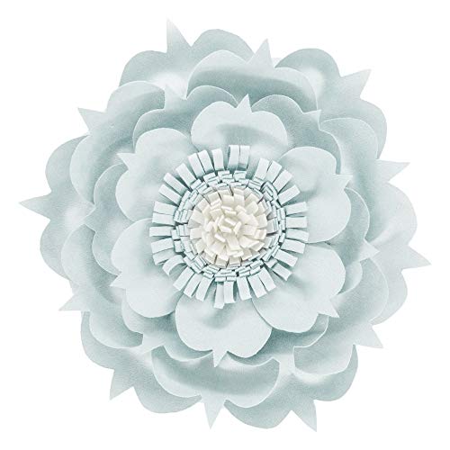 OiseauVoler 3D Flower Decorative Throw Pillow Handmade Round Pillow Cushion with Insert Included for Home Couch Bedroom Decor 13 x 13 Inch Blue - color: Blue