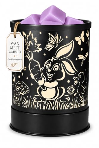 nawaza Wax Melts Warmer Scented Metal 2-in-1 Electric LED Burner Rabbit | Scented candle wax melter, essential oil burner, home office bedroom decor, daily aroma gift - style: Rabbit