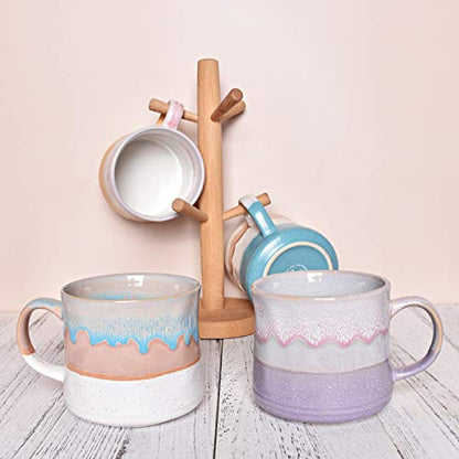 Bosmarlin Large Ceramic Coffee Mug, Big Tea Cup, 7 Colors to Choose, 21 Oz, Dishwasher and Microwave Safe, 1 PCS (White) - color: White