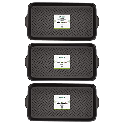 3 Pack Rubber Small Boot Tray for Entryway,Boot Mat,Shoe Tray,Shoe Mat for Indoor and Outdoor Use, 27.95"x 15.74" (Pack of 3) - size: 29.5"L x 15.7"W x 1.2"Th (Pack of 3)
