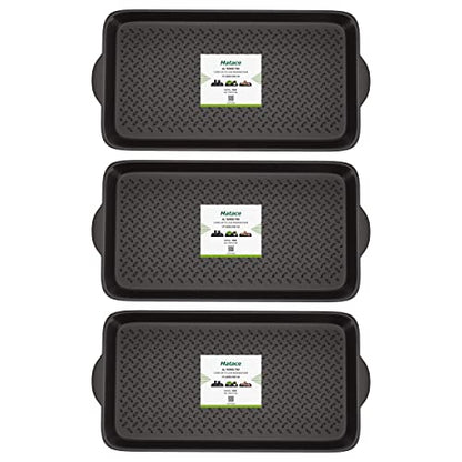 3 Pack Rubber Small Boot Tray for Entryway,Boot Mat,Shoe Tray,Shoe Mat for Indoor and Outdoor Use, 27.95"x 15.74" (Pack of 3) - size: 29.5"L x 15.7"W x 1.2"Th (Pack of 3)