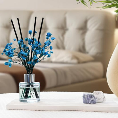 Freesia Reed Diffuser Set, 1.7 oz Scent Diffuser with Dried Flower | for Bathroom Small Place, Last up to 30 Days