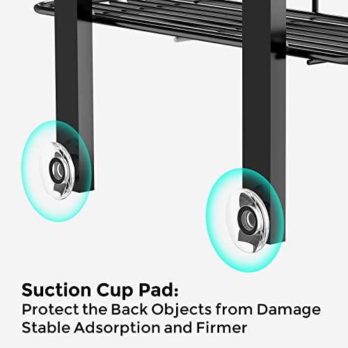 ODesign 3-Tier Over the Door Shower Caddy Hanging,Black | Shower Organizer Hanging,Over the Door Shower Rack Organizer Rustproof,Bathroom Rack Hanging for Shampoo,Soap,Razor