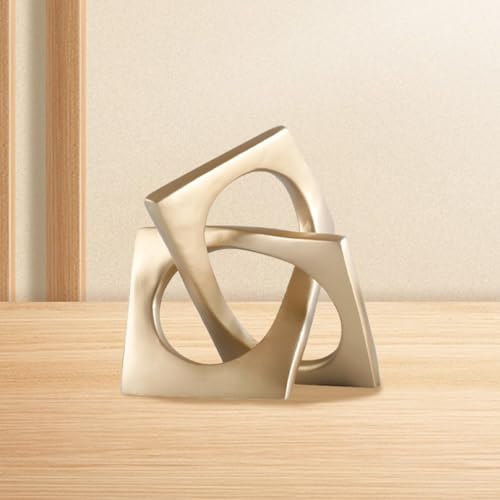 HouseVibe Geometric Sculpture Desktop Ornament Modern Statue Decorative Figurine for Shelf Cabinet Desk Dinning Table Living Room, L
