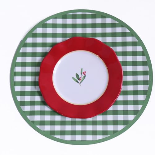 Beatriz Ball VIDA Holly 9" Salad Plate Set of 4 (Red and White) - style: VIDA Holly 9" Salad Plate Set of 4 (Red and White)