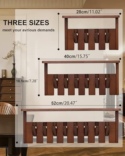 Wooden Coat Rack Wall Mount with Shelf, Heavy Duty Entryway Organizer with 4 Hooks,Coat Hooks Hanger for Coats, Hats, Bags & Towels, Walnut Wall Hanger for Hallway, Bedroom, Kitchen (4 Hooks) - size: 4 Hooks