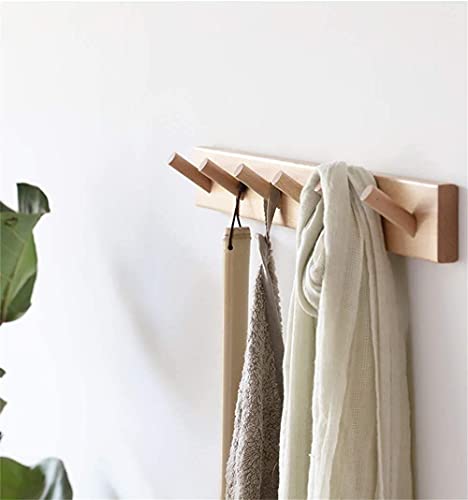 Coat Hooks for Wall Modern Sleek Wooden Peg Rail/Coat Rail with 3-8Coat Hooks for Jackets Dressing Gowns Scarves and Towels/Wall Mounted Coat Rack Stylish Wall-Mounted Coat Rack for Wall