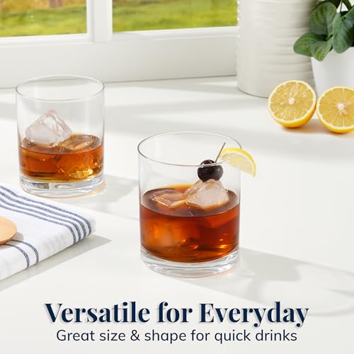US Acrylic Classic Clear Plastic Reusable Drinking Glasses (Set of 6) 12oz Rocks Cups | BPA-Free Tumblers, Made in USA | Top-Rack Dishwasher Safe - color: Clear, size: Rocks Tumblers