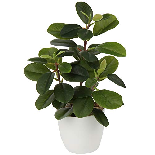 Briful Artificial Plants Mini Camellia Potted Fake Plants Small Faux Plastic Plants Desk Plant Artificial Flowers with Vase for Home Office Desk Kitchen Garden Indoor Decor - color: Style #2