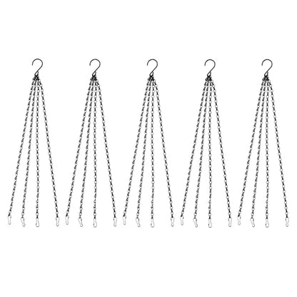 Hanging Planters Baskets Chains 23 Inches 4 Leads Hanging Chains with Tightly Hook for Flower Pot Bird Feeder Planter Indoor Outdoor Hanging Planter for Plants Holder 5pcs (5)