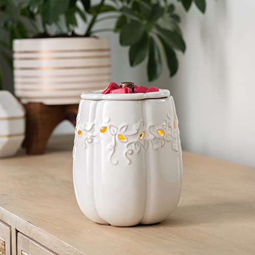 Candle Warmers Etc. Illumination Fragrance Warmer- Light-Up Warmer for Warming Scented Candle Wax Melts and Tarts or to Freshen Room, White Pumpkin - size: White Pumpkin