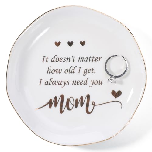 Mom Ring Dish Jewery Tray-Christmas Mother Day Valentines Birthday Gifts for Mother-No Matter How Old I Get,I Always Need you-Stocking Stuffers for Mom Under 10 - style: Aunt