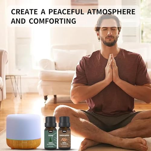Essential Oils Set-Essential Oils for Diffuser for Home, Diffuser Oils Scents for Aromatherapy,Laundry,Candle&Soap Making,Humidifiers 6 X 10ML - color: Black-02
