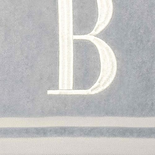 Avanti Linens - Towel Set, Soft & Absorbent Cotton, Embroidered Bathroom Decor, Set of 5 (Monogram Collection, Initial B) - style: B