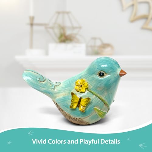Home Shelf Decor, Blue Bird Statue - color: Blue