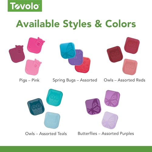 Tovolo Plastic Scraper Tool Set of 3 Butterflies for Pots Pans Dishes and Bakeware, Easy to Clean Dishwasher Safe BPA Free Scratch Resistant Nylon Pan Scraper Easily Scrapes & Cleans Cookware - color: Purple Butterflies