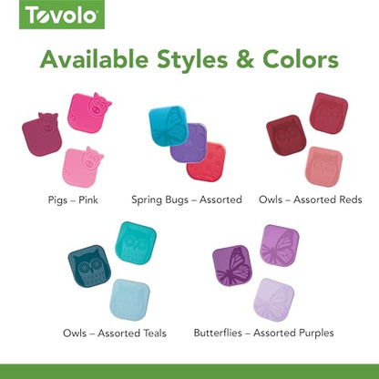 Tovolo Plastic Scraper Tool Set of 3 Butterflies for Pots Pans Dishes and Bakeware, Easy to Clean Dishwasher Safe BPA Free Scratch Resistant Nylon Pan Scraper Easily Scrapes & Cleans Cookware - color: Purple Butterflies