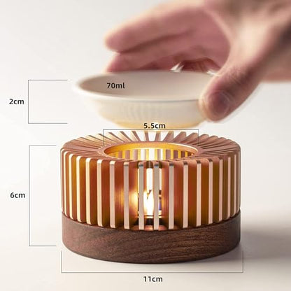 Aromatherapy Aroma Burner Oil Diffuser,Tea Light Candle Holder,Essential Oil Burner,Tealight Wax Warmer Decoration for Bedroom, Living Room, Balcony,Patio