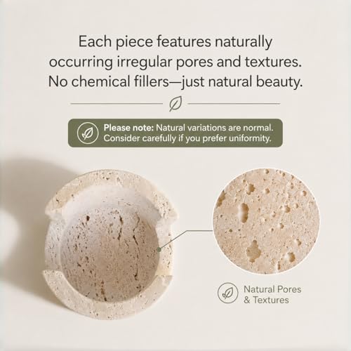 Travertine Sponge Holder, High-Low Airflow Stone Sink Caddy