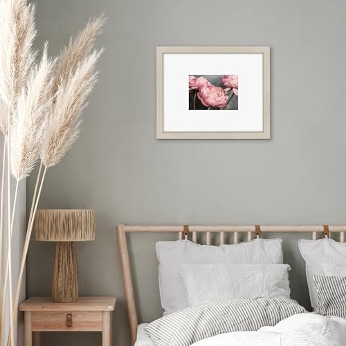 Americanflat 11x14 Picture Frame - Matted to 5x7 - Light Wood | Shatter-resistant glass, hangs vertical or horizontal, sawtooth hangers included, use with or without mat - color: Light Wood