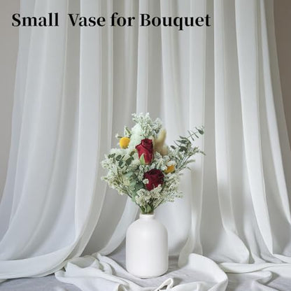 White Ceramic Vase Set of 3,Modern Boho Flowers Vases for Home Decor,Farmhouse,Shelves,Entryway Table Decor,Bathroom,Livingroom Decoration Gifts