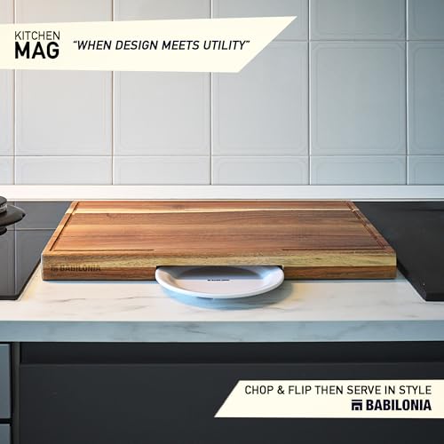 Acacia Wood Cutting Board for Kitchen, Thick Non Toxic Butcher Block | Hard Wood Edge Grain With Juice Groove 25" x 15" (Thick 1.7") Professional Heavy Duty Wooden Chopping Board (Oil Included) - color: Acacia Wood, size: 24"L x 15"W