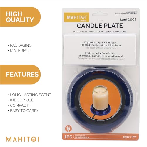 Durable Heavy Portable Large Warmer Safe Plate for Candle Jar & Mug Warmer, Dark Blue Pack - color: Dark Blue