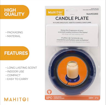 Durable Heavy Portable Large Warmer Safe Plate for Candle Jar & Mug Warmer, Dark Blue Pack - color: Dark Blue
