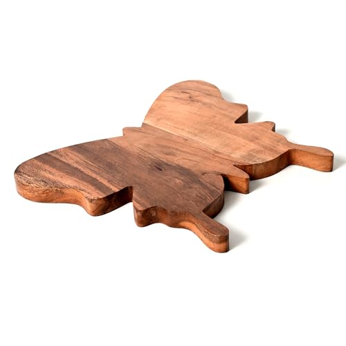 Sophia Art 100% Acacia Wooden Chopping Board, Butcher Block for Vegetables, Cafe and Restaurant, Serving Board,Charcuterie Board Cutting Board, Brown (Butterfly Board, 11"L x 13"W) - color: Butterfly Board, 11"L x 13"W