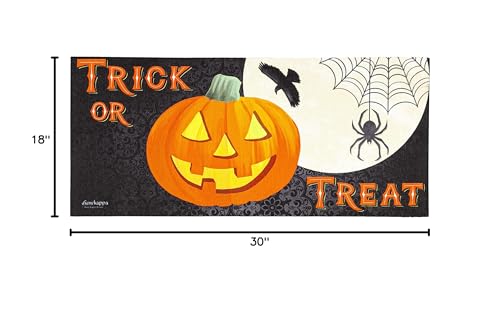 Evergreen Flag Seasonal Sassafras Interchangeable Mat and Tray Trick or Treat Jack-o-Lantern