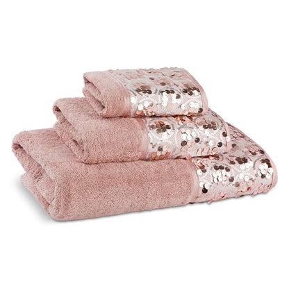 Zahari Home Sinatra 3 Piece Bathroom Towel Set Bath Towel Hand Towel Wash Cloth Absorbent, Blush - color: Blush