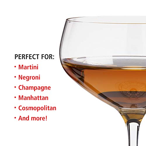 Spiegelau Perfect Coupette Glasses, Crystal Clear Cocktail Glasses, Elegant Glassware for Wedding Gifts, Anniversary, Housewarming, Home Bar, Hosting Essentials, 8.3 oz, Set of 4 - style: Coupette Glasses