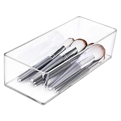 JessLab Acrylic Organizers, Bathroom Organizer for Drawer, Cosmetic Display Cases for Vanity, Countertop, Desk, Kitchen, and Makeup Storage, 1-Section - style: 1 Compartment