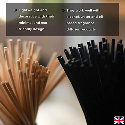 Ziffs Home® 120pcs Natural Fibre Reed Diffuser Sticks - 20cm/7.87in x 4mm/0.16in - Thick Diffuser Reeds Sticks - Diffuser Sticks for Diffuser Oils Fragrance Refill - Fibre Reeds for Diffusers - color: Natural - 7.87 Inch - 20cm