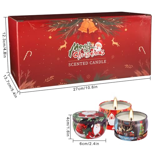 24 Packs Christmas Scented Candles Gift- Aromatherapy Candle-2.5oz Soy Wax-Long Lasting Burn time, Advent,Christmas Thanksgiving Gifts, Home Decor. - color: Red